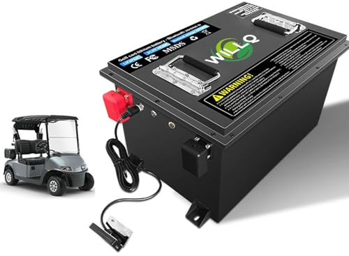 WILLQ 51.2V Golf Cart Lithium Battery 48V 50AH 105AH 120AH 150AH 173AH 200AH 230AH Lifepo4 Battery 3000+ Cycles for Golf Carts, Club Car, RV, Trolling Motor,48V 150AH XGXB