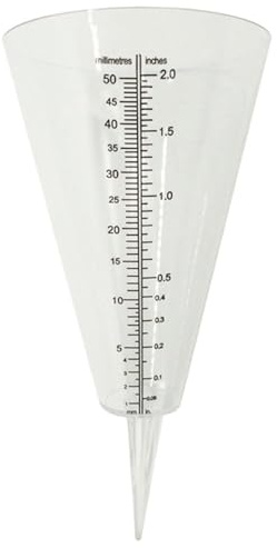 VALICLUD Pluviomètre Conique de Jardin Transparent avec Piquet Intégré Gobelet Doseur d'Extérieur en Plastique Robuste Mesure Précise des Précipitations pour Usage Agricole et Jardinage