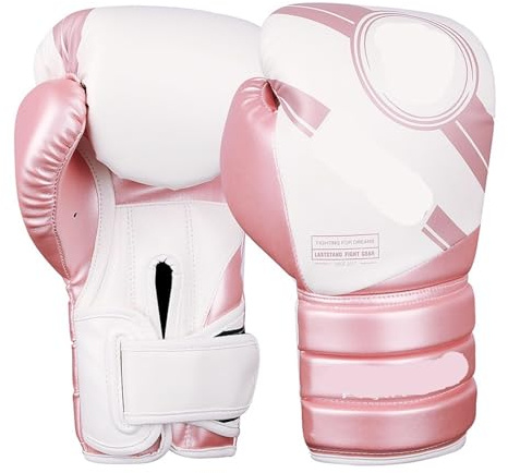 Guanto da boxe Guantoni da boxe for donne e uomini, for adulti, kickboxing, allenamento, muay thai(P pink,10oz)