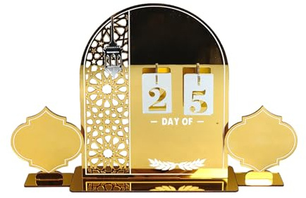 Calendario Per Conto Alla Rovescia Delle Festività - Ornamento Per Conto Alla Rovescia Per Desktop Delle Festività Mediorientali, Insegna In Acrilico Con Decorazione 'Avvento | Mensola De