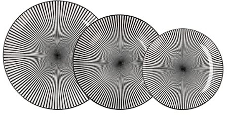 Quid Miami Vajilla Porcelana 18 Piezas - 6 Personas Porcelana Apto Microondas