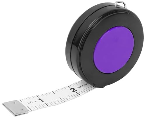 Cinta métrica de 150 cm, cinta retráctil suave para coser telas corporales, tela a medida, tejer, medidas artesanales para el hogar, 1,5 cm de ancho(Púrpura)