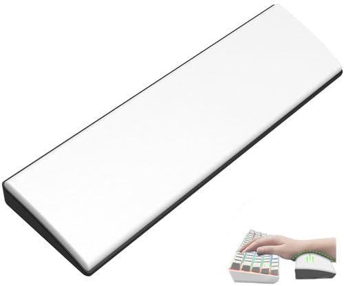 Handgelenkauflage Zum 60% Mini Kompakt Mechanische Wireless Beleuchtet Gaming PC Tastatur Ergonomisch Memory Foam Faux Leder Wrist Rest Anti Skid Gummi Basis Weich Für Game Office-Weiß
