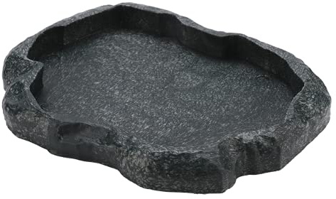 Mangiatoia per lucertole, ciotola per il mangime per rettili, ciotola per l'acqua per rettili, ciotola per rettili, ciotola per rettili in resina ABS per lucertole, guscio rettili per tartarughe,