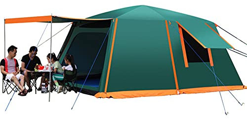 Campingzelt, Zelte für Camping mit Veranda, automatische Pop-Up-Zelte – 4 Jahreszeiten, freistehendes Zelt, ultraleichtes, wasserdichtes Rucksack-Camp