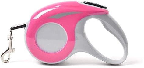 Ausziehbare Leinen for Hunde, Katzenleine, Teleskop-Zugseil, Ausziehbare Leine for Kleine Katzenhunde, 5 M, Maximal 15 Kg (Color : Pink, Size : 5m)