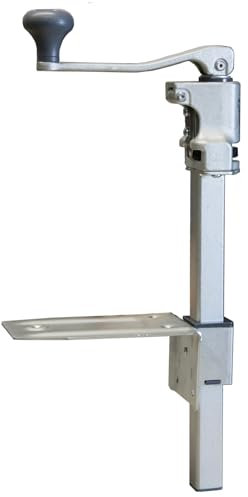 KSIFJRTO Abrelatas comercial. Abrelatas manual de mesa resistente. Abrelatas industriales para latas grandes, abrelatas de metal ajustable con hoja de acero inoxidable y base de acero chapado de hasta
