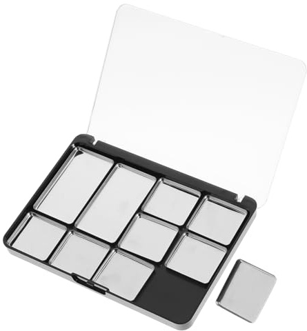 1 x Aufbewahrungsfach für Lidschatten, Kosmetik-Paletten, leere Make-up-Palette, magnetische Make-up-Palette, Lidschatten mit Pfannen, Wie abgebildet, 14.00X10.00X1.50CM