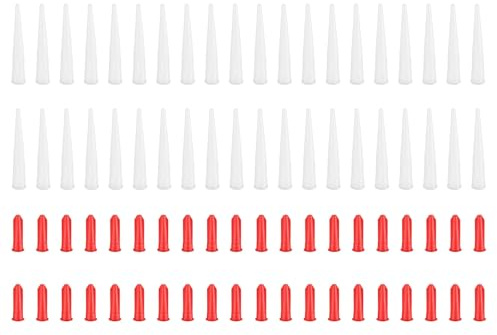 JCUGSBS 40 Pezzi Silicone Ugelli,Beccucci Per Cartuccia,Ugelli In Silicone, Ugelli Per Cartucce,Ugelli Per Calafataggio,Punte Per Cartucce,Punte Per Cartuccia,Ugelli Per Pistola Silicone