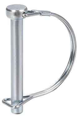 DTGN 8mm x 65mm (DxL) Wellenverriegelungsstift - 1 Stück - Gut für Farmanhänger Rasen - Kohlenstoffstahl Runder Anhängerkupplungsstift - Silberton