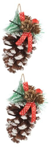 Alipis 2stücke Weihnachtliche Kiefernnuss-Dekoration Teiliges Handgefertigte Für Weihnachtsbaum Und Herbstdeko Für Bastelprojekte Und Festliche Arrangements