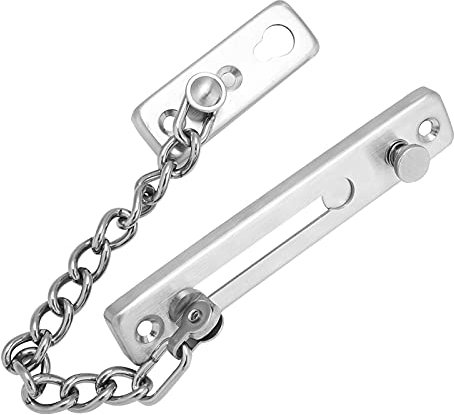 Acouto Diese Türkette Besteht aus Edelstahl-Türkette, Edelstahl-Türkette, Kettenschloss, Türkettenschloss, Türriegel, Sicherheitstürkette, Türöffnungsverhinderung, Sicherheit, (201