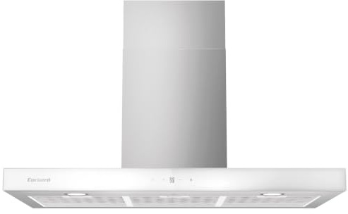 Corberó - Campana Extractora Horizontal 90cm | NANGA975XW | 756 m3/h| 68db | 233W | 4 Velocidades | Táctil | Luz LED | Acero Inoxidable | 3 Filtros de Aluminio + 1 Filtro Carbón | Blanco