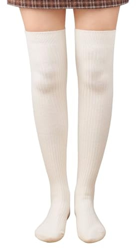 Mulor Womens Knee High Knit Socks Extra Long for Girls Ladies Keep Warm in Autumn and Winter One Size