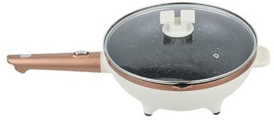 UQACHG Wok Eléctrico Wok Integrado Wok Eléctrico Olla Caliente Eléctrica Olla Caliente Eléctrica Casera，D-Light Grey