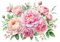 Colexy Stickers Muraux Fleur de Pivoine, Stickers Muraux Vintage Fleur, Sticker Muraux Fleurs Décoratifs Pivoine, Peint Chambre Décoration Fond, 40 x 32cm (F)