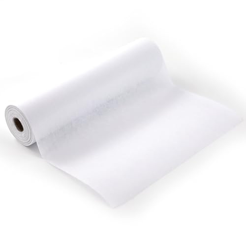 Vlies Tischläufer Weiß (30 cm x 25 m) – dekoratives Einweg Tischband Modernes Tischband für Geburtstage, Hochzeiten, Weihnachten, Bunte Partydeko