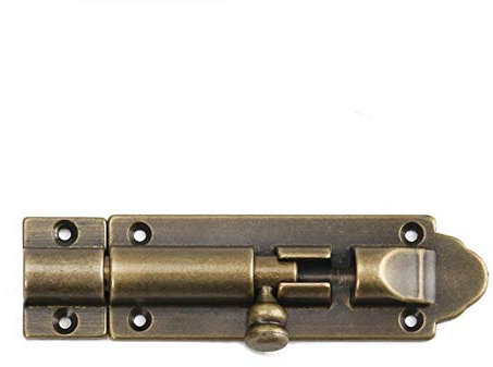 FBANULPEX Schieberiegel, Türriegel, Türschloss Riegel Türriegel, Schiebetürschloss, massiver Messingguss-Türriegel, antiker Messing-Türschieberiegel