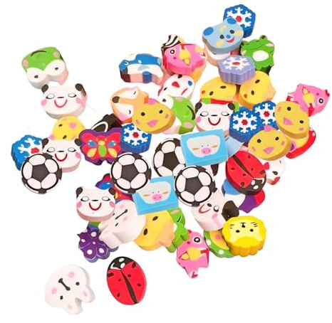 Radiergummi Tiere Set,Radiergummi Kinder,50 PCS Neuheit Radiergummis,Tiere Radiergummis für Kinder,Radierer Geschenke Klasse Belohnungen für Studenten