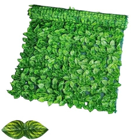 ITTRUH Enrejado de Hiedra Artificial, Paneles de seto de Hiedra, Rollo de Valla for Pared de jardín, lámina Verde de 1 x 1 m