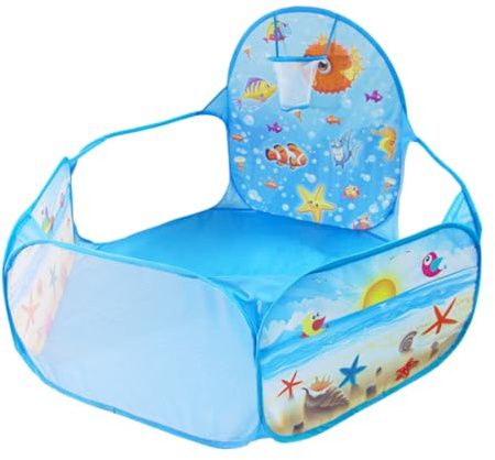 Kisangel Tienda De Juegos para Bebés Piscina De Balones Oceánica Valla De Juego Infantil Tamaño Mediano Plegable y Segura para Interiores y Exteriores