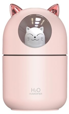 KOCKSHION Mini Humidificador Doméstico Coche de 300ml Función de Hidratación para Tejido y Aire, Diseño Portátil de Plástico Adecuado para Sala de Conferencias o Comedor