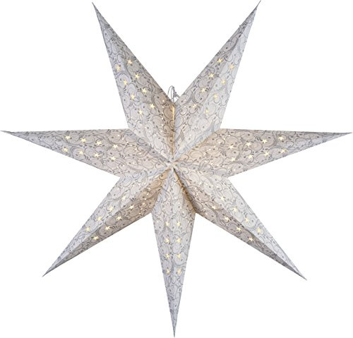 Star 501-15, Papierstern Dazzling, 7 zackig, Papier, Weiß, 2.7 x 11.5 x 11 cm