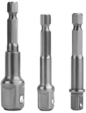 Newte Impact Socket Adapter Set for Drill - 1/4 3/8 1/2 Impact Grade Driver Bit Set Extension Bit with Holder Ratchet Wrench Nut Hex Drive Adapter