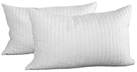 EVERGREENWEB - Coppia Cuscini Memory Foam con Fodera Antiacaro 40x70 alti 15cm 2 Guanciali Letto per Dolori Cervicali tessuto Sfoderabile Imbottitura 100% Fiocco ideali x tutti Materassi Offerta Prime