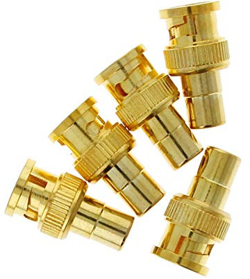Othmro 5 Pcs Coax RF Connector Adapter BNC Male to RCA Female Straight Gold BNC