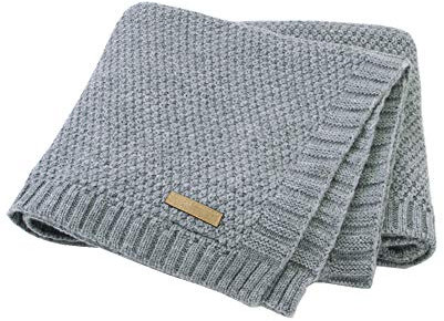 Odot Couverture Bébé Tricot Enfant Douce et Douillette, Plaid Bebe - 80x100 cm, Couvertures Polaire pour Bébé, Garçon, Filles, Tout-Petit, Lit d'enfant, Poussette