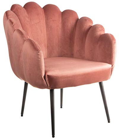 Baroni Home MONTEMAGGI Sessel, Holz, Rosa, 64X67X77 cm