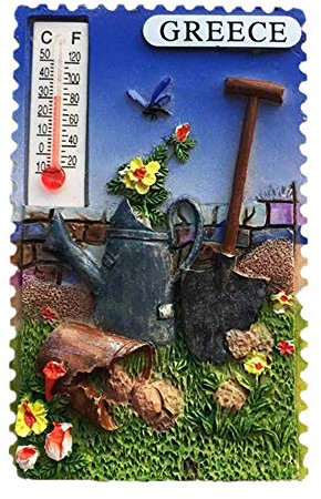 3D Garden Thermometer Style Greece Fridge Magnet Souvenir Gift Decor Refrigerator Magnetic Sticker Collection