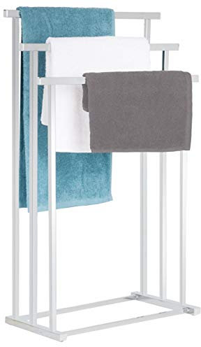 Handtuchhalter Mattia mit 3 Badetuchstangen, Handtuchständer Handtuchstange Badetuchhalter, hochwertig verchromt