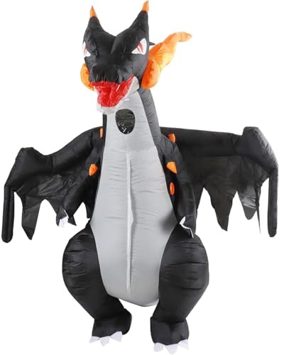 FXICH aufblasbares Dinosaurierkostüm für Erwachsene,aufblasbares Dinosaurierkostüm für Halloween,aufblasbares Kostüm für Fancy Dress,Rollenspiel,Party,Weihnachtskostüme,für 150-190cm