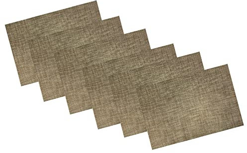 Juego de 6 manteles Individuales Tejidos Dorados (45,7 x 30,5 cm)
