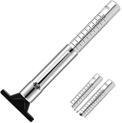 Tyre Tread Depth Gauge UK, GODESON Stainless Steel Tyre Tread Depth Checker, Tyre Depth Measurement Tool in 25MM/32nds, metal