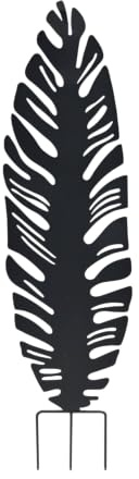 Louis Moulin Déco en métal à Planter Feuille 40x130 cm - Anthracite