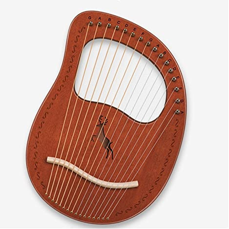 Musikharfe aus Holz, 16 Saiten, Zubehör, Lyra-Harfeninstrument, Lyra? Harfe für Anfänger