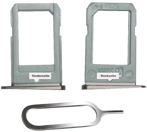 IS-TECK SIM-Kartenhalter Ersatz SIM-Tray Kompatibel mit Samsung Galaxy S6 Edge G925F inklusive SIM-Nadel SIM-Kartensteckplatz (Black Sapphire SCHWARZ)