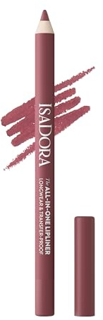 IsaDora All-In-One Lipliner – Creamiger Lippenlinerstift (05 Dusty Rose) | 2-in-1-Formel: konturiert und füllt die Lippen, Abrieb- und wischfest, Hochpigmentiert, Tierversuchsfrei, Parfümfrei, Vegan