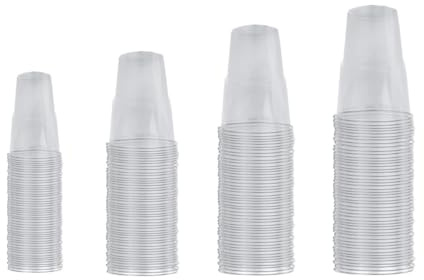 DPdantepellacani 100/1000 BICCHIERI plastica PP Ultra Resistenti Bicchiere usa e getta per Acqua Birra Bibite Pub Feste Sagre con Tacca 0,25 L 0,3 L 0,4 L 0,5 L (1000, tacca 400ml capenza 450ml)
