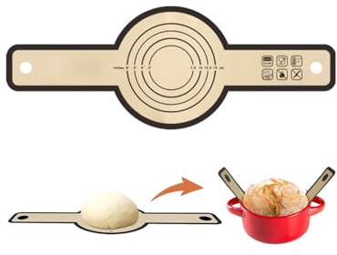 BPTRKOM 1 pièce de boucle à pain pour four - antiadhésive et facile à nettoyer, tapis de cuisson à pain en silicone réutilisable avec poignées extra longues, doublure de plaque de cuisson à pain