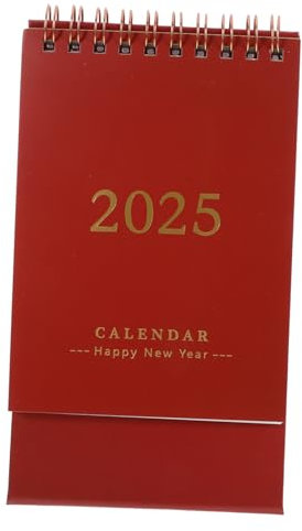 DIYEAH Mini-tischkalender Klappkalender Mit Monatsübersicht Dickes Papier Metallring-bindung Memoseite Juli Bis Dezember Für Schreibtisch Zuhause Büro Schule