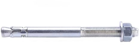 KALM - Anclaje para cargas pesadas galvanizado, con aprobación ETA, calidad industrial, anclaje para cuña, perno, tornillo de anclaje, incluye tuerca hexagonal y arandela (10, M16 x 160 mm)