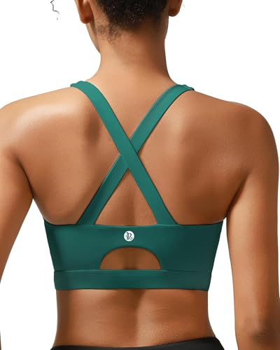 RUNNING GIRL Women's Sports Bras Medium-High Impact Criss Cross Back Workout Bra with Removable Padded for Running,Yoga