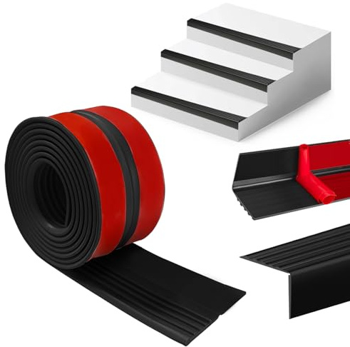 Nez de Marche Autocollant Profilé Antidérapant - Protection des Bords d'Escalier Anti-Chute, Imperméable et Résistant à l'Usure - Adapté Intérieur et Extérieur