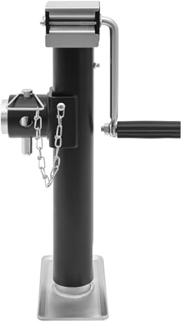 Soporte para remolque, altura ajustable, gato hidráulico, 1000 kg, soporte para remolque con manivela, rueda de apoyo, pie de apoyo, soporte de carga pesada, soporte de manivela para remolque, color