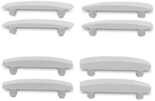 Cockspur Window Handle Wedge Striker Plates White Mixed Pack - 2 of Each Size