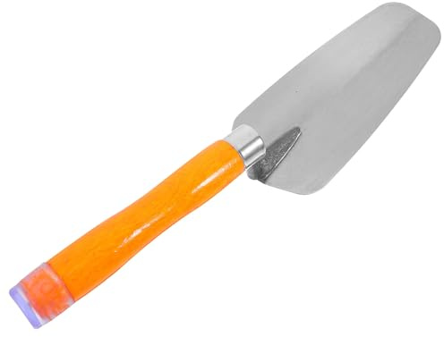 NUOBESTY Llana de Yeso de Acero Inoxidable para Albañilería, Tamaño Mediano con Mango Ergonómico, Paleta Reforzada para Enlucido y Alicatado, Herramienta Manual para Trabajos Interiores